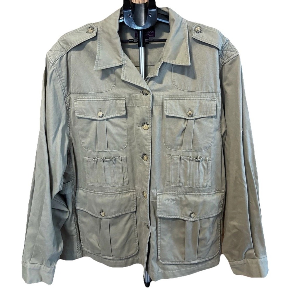 Womens 2XL Vintage Boyt Harness Co Outdoor Game Hunting Jacket Safari Pockets